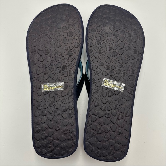 Brighton Blue Bella Capri Tiles Ink Flip Flop Wedge Rhinestone Womens Size 9 - Picture 11 of 12